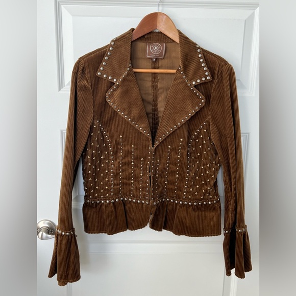VINTAGE DOUBLE D RANCH Studded Corduroy Jacket SZ M - Picture 1 of 6
